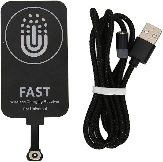 Charging Receiver, Universal Type C Receiver, Self Adhesive Sticker, Charging Adapter for All Type C Cellphones