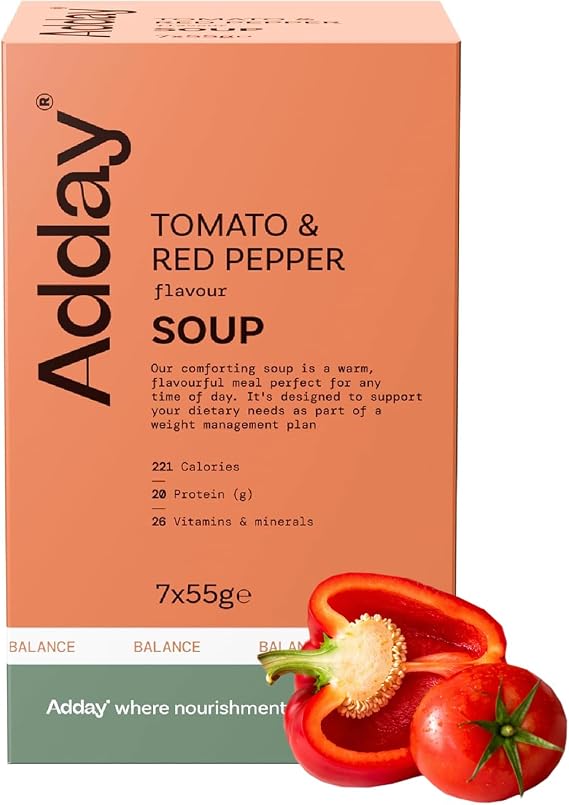 Adday Meal Replacement Soup - Tomato & Roasted Pepper - 7 Meals