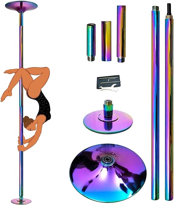 Dancing Pole,Professional Upgrade Spinning Dance Pole - Portable & Removable Stripper Fitness Pole, Adjustable & Smooth Connection,3.36M-2.5M