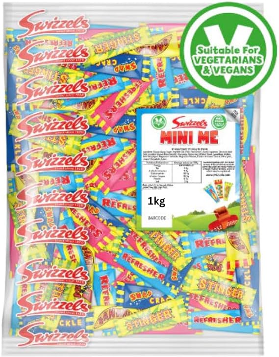 Mini Me Sweet Mix, Fruity Favourite Chewy Sweets, Vegetarian, Swizzelss 1kg Bulk Bag