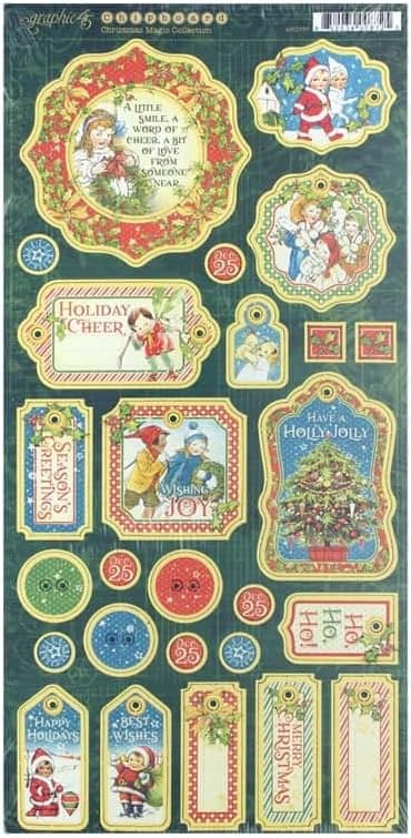 Graphic 45 Christmas Magic Chipboard