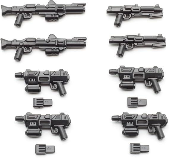 BricksStuff BrickArms Clone Trooper Commando Weapon Set - 8-Piece Weapon Set for Mini Figures - Precise Replicas of the Clone War Era | High Quality | Made in USA