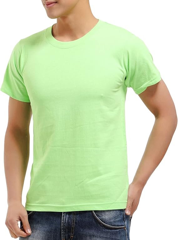 Men's Solid Colour Basic T-Shirt Short Sleeve Short-Sleeved Cotton T-Shirt Summer Beach T-Shirt Slim Fit