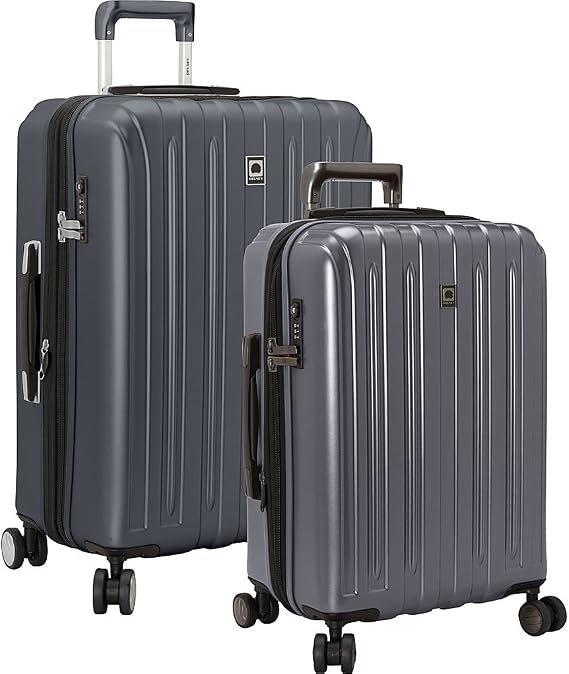 DELSEY PARIS Titanium Hardside Expandable Luggage with Spinner Wheels Luggage Set, Graphite, 2-Piece Set (21/25)