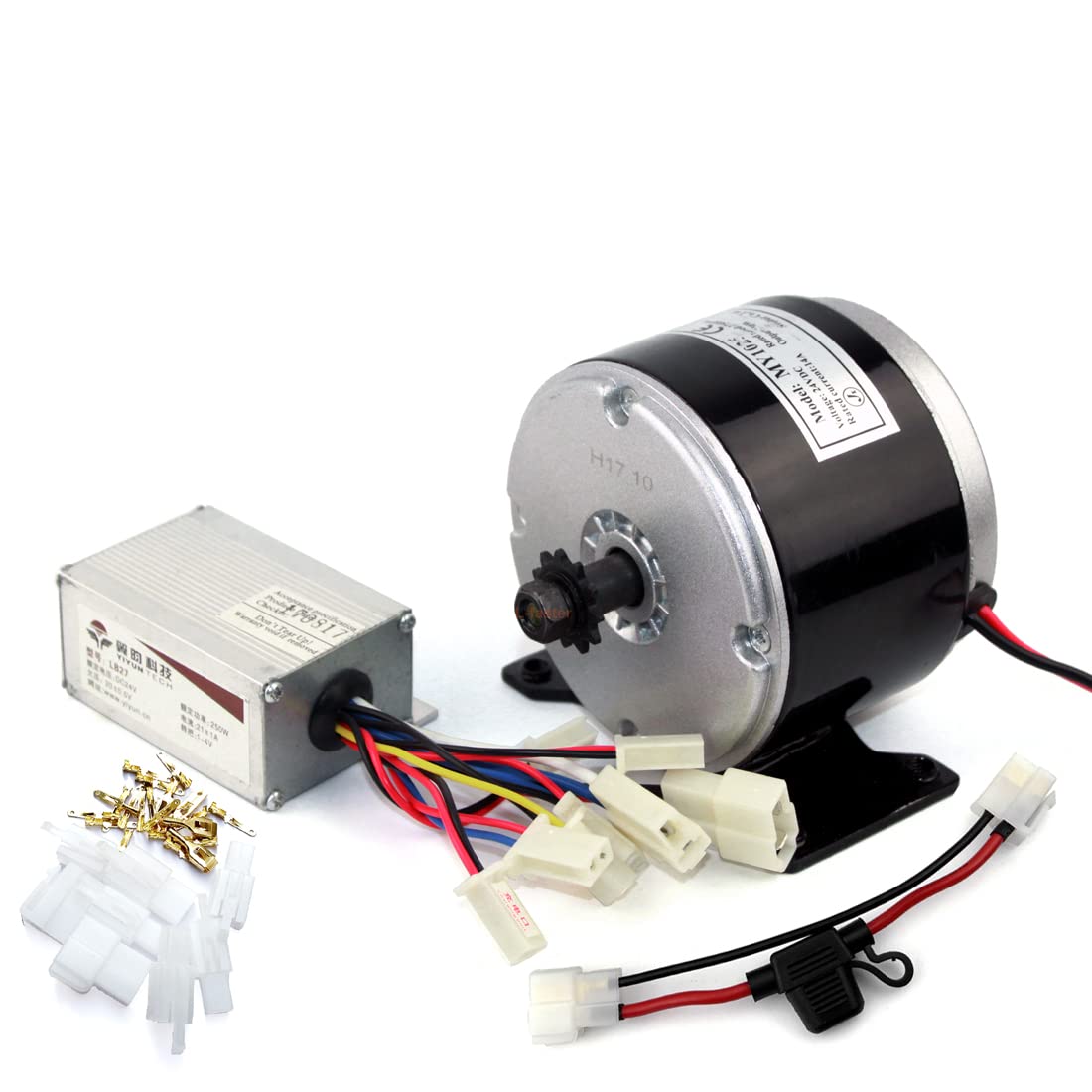 DC Motor with Controller Mini Scooter Brushed Motor and Regulator Belt Drive Motor Chain Drive