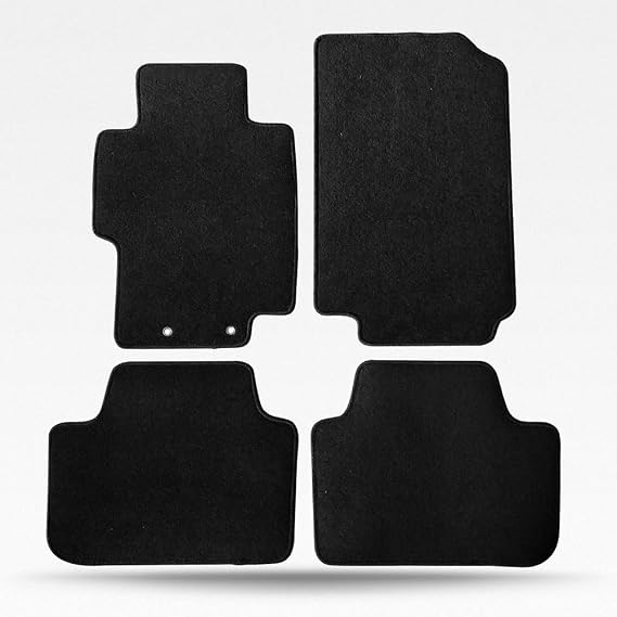 Car Floor Mat, Compatible with 2004-2008 Acura TSX, Nylon Black Floor Liner Carpet Set, 4PCS