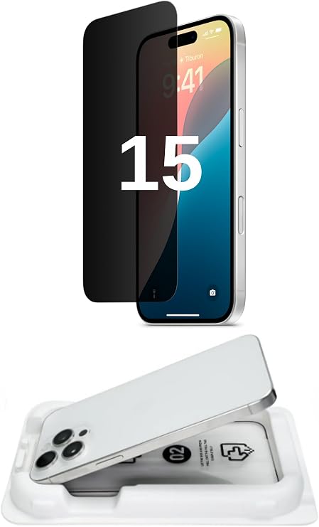[KOLAY KURULUM] for Apple iPhone 15 ile uyumlu HAYALET Extra HD Premium Safir Cam Ekran Koruyucu