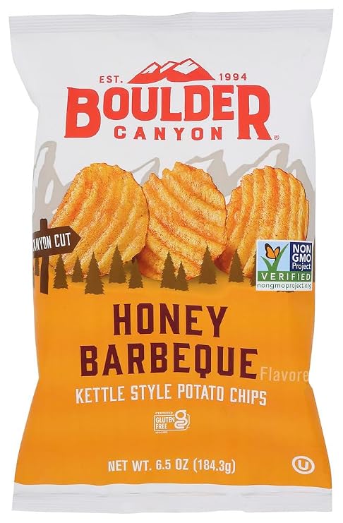 Boulder Canyon Natural Foods Honey BBQ Canyon Cut Chips, 6.5 oz by Boulder Canyon Natural Foods