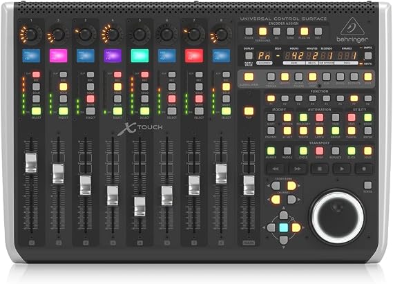 Behringer X-TOUCH Control Surface with Motorized Faders, LCD Scribble Strips, and USB/MIDI/Ethernet Connectivity