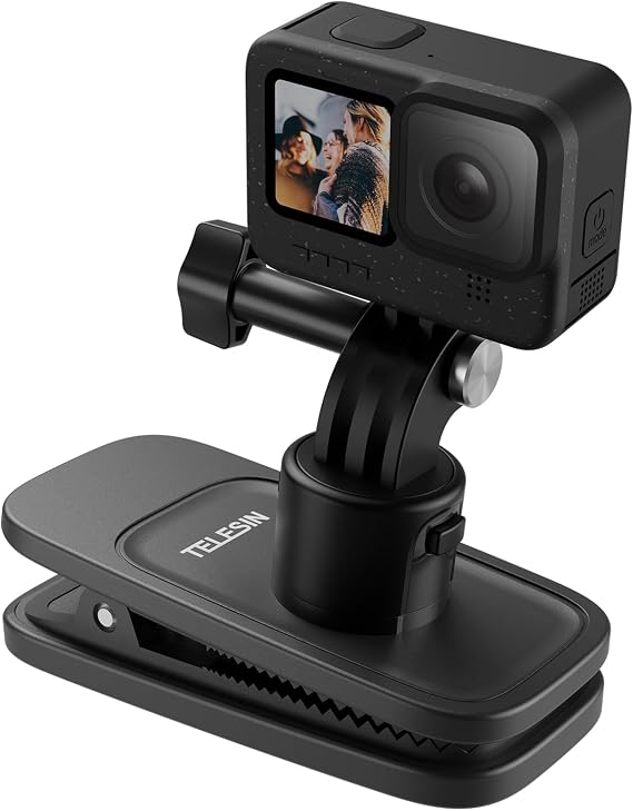 TELESIN Telesin Aksiyon Kameralar için Manyetik Sırt Çantası Klipsi (GoPro, Osmo Action ve Insta360 Uyumlu)