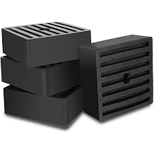 3" x 3" x 1" Shock Pad for Air Compressor or Equipment Solid Rubber,4 Pack