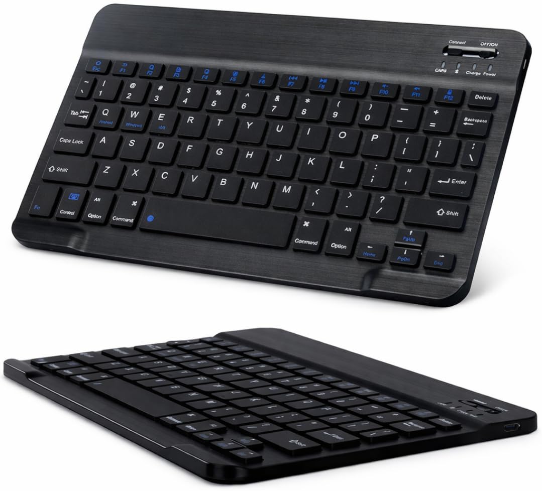 Bluetooth Klavye, Taşınabilir Mini Klavye, Windows, Android, İOS, Tablet ve TV Uyumlu Bluetooth Klavye, Ergonomik İnce Tuş Tasarımı, Dayanıklı ve Uzun Pil Ömrü, Pratik Yapı, 78 Adet Tuş