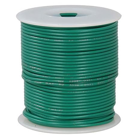 Jameco ValuePro 16 AWG Green Stranded Tinned-Copper Hook-Up Wire 100 Feet