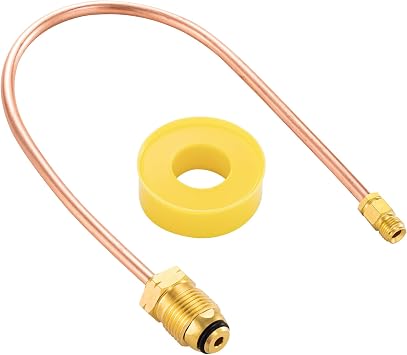 Automatic Changeover Regulators Copper Pigtail POL x 1/4" Inverted Male Flare, Propane Regulator Copper Pigtail POL 15" Long