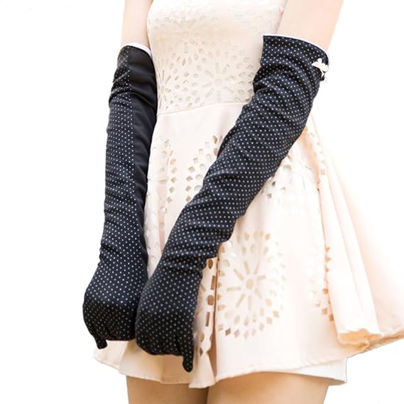 Women's Long Sunscreen Driving Gloves Touchscreen Cotton Outdoor for Summer UV Protection