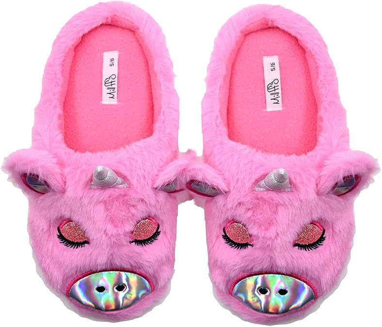 Unicorn Plush Slippers | Indoor Outdoor Sneakers | Cozy Plush Shoes Woman Slippers | Cute Fluffy Girls Slippers