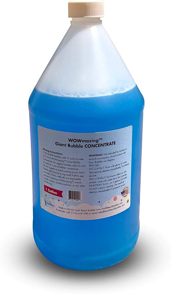 WOWMAZING Big Bubble Concentrate - Solution Making Bubbles (Makes up to 33 Gallons) Just Add Water Made in USA...