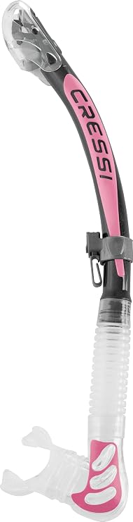 Cressi Foldable Adult Dry Snorkel for Scuba Diving, Snorkeling | Alpha Ultra Dry Made in Italy