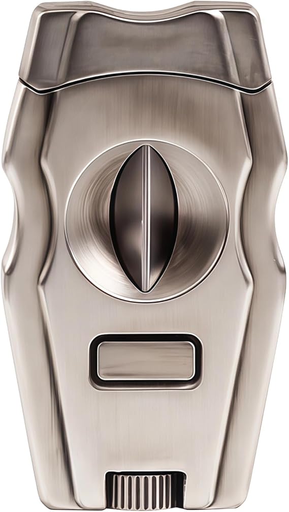 Cigar Cutter V Set Punch, Steel Stainless & Alloy Aluminum, Design Ergonomic, Precise, 54-70 Ring Gauge Cigars Suitable, Gift Box Packaging