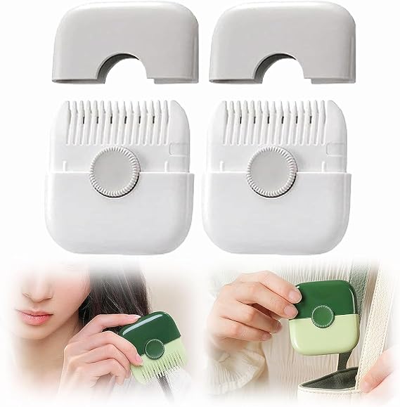 2 in 1 Hair Trimmer, Hair Trimming and Arrangement 2 in 1 Bangs Trimmer, Hair Clipper Comb Multifunctional Household Split Ends Hair Trimmer (2Pcs Gray)
