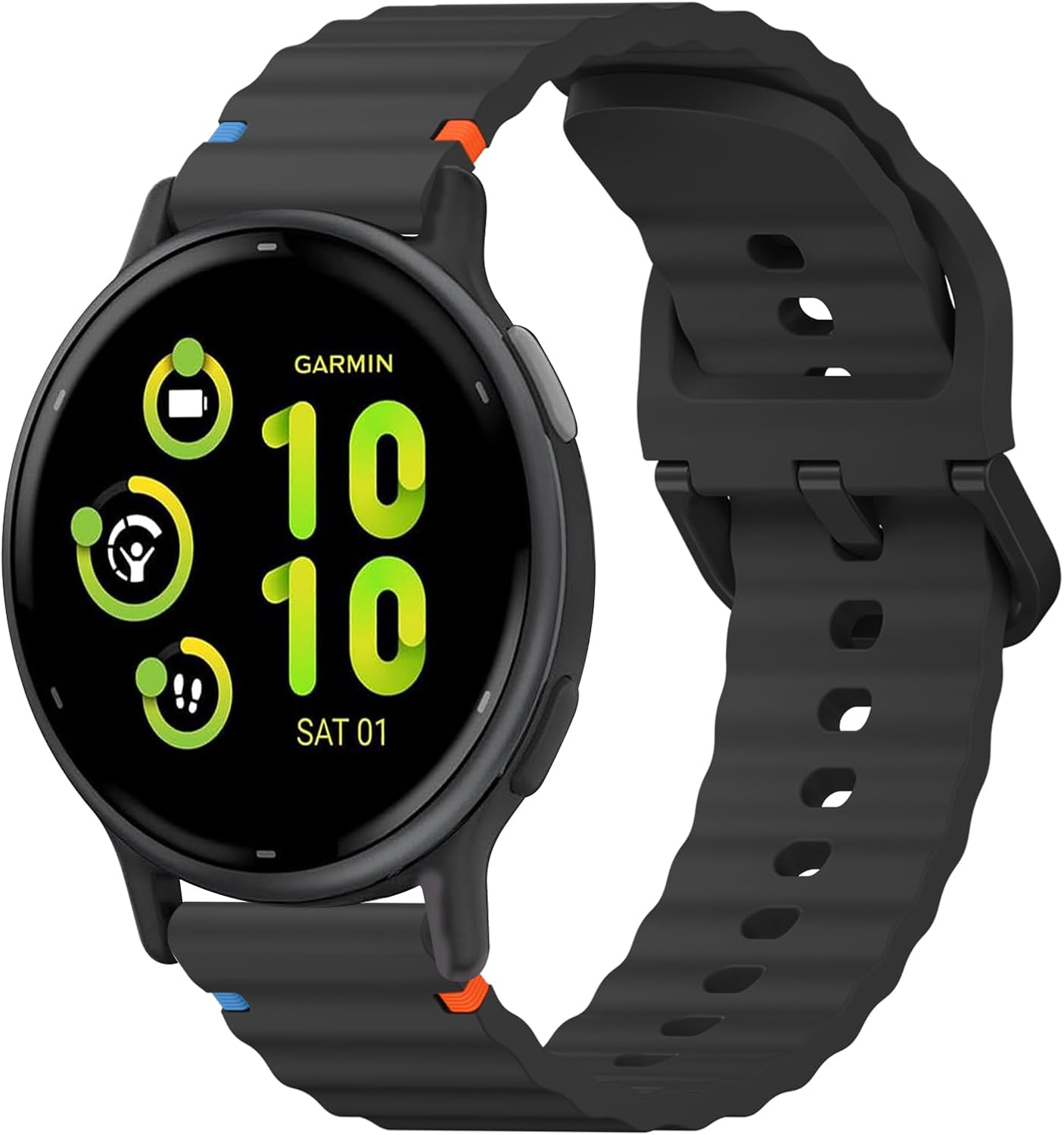 Vanjua Bands for Garmin Vivoactive 5  Vivoactive 3 Watch Band, Garmin Venu 2 Plus  Venu Sq  Venu Watch Band Women Men, Soft Silicone Sport Replacement Strap Compatible with Garmin Vivoactive 5, Vivoactive 3 Music, Venu Sq2, Venu Sq Music, Forerunner 645  245 Music