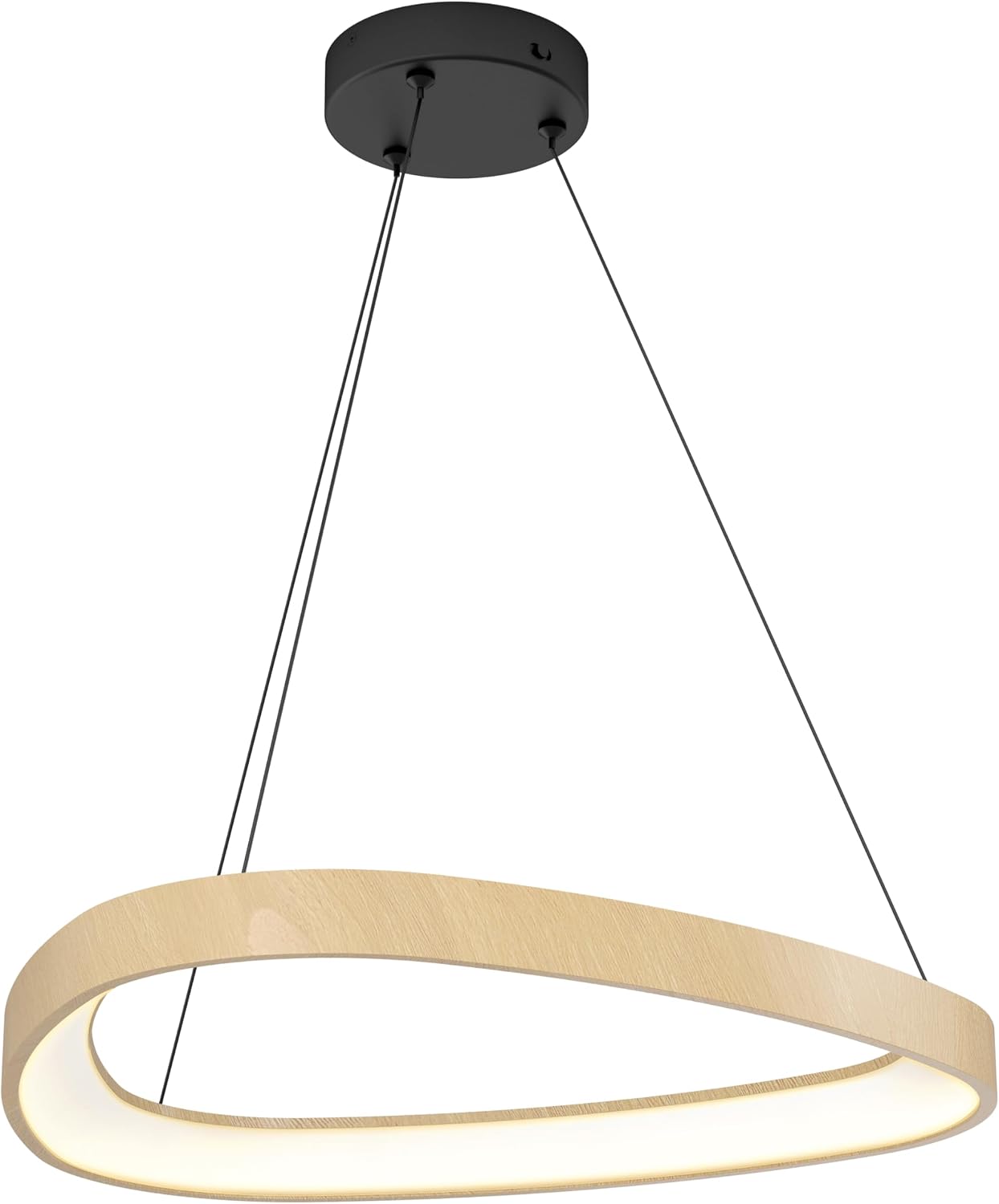 artika Bjorn LED Pendant Light for Dining Room, Wood Effect