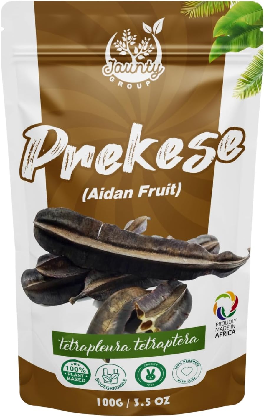 JAUNTY GROUP Organic Prekese Aidan Fruit Powder 100g - Natures African Superfood | Natural Seasoning | Non-GMO | Uhio | Africa Herbs | Herbal Tea | Soups | All Dishes | Paleo-Friendly Delight 100