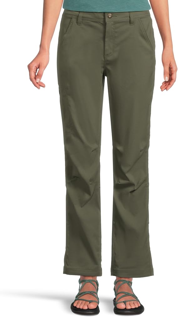 prAna Women's Stretch Zion Mid Rise Pants Spruce 10 30 inch Inseam