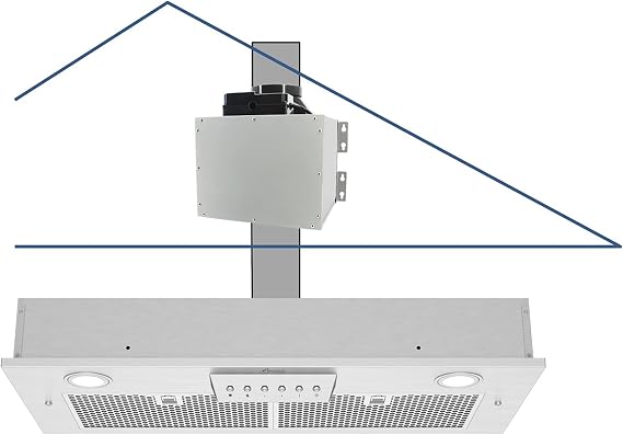 30"Wx11-3/4"D Super Quiet Split Insert Range Hood with 6" Blower