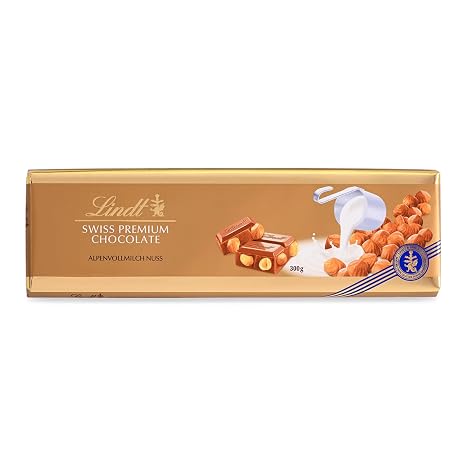 Lindt Schokolade Vollmilch Nuss Tafel 300g Geschenk Klassiker