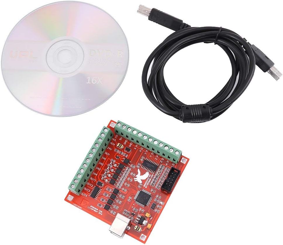 100Khz USB Interface Card Smart Cards Board USB CNC Controller 4-Axis Motion Control Card Interface Breakout Board for Stepper Motor Driver