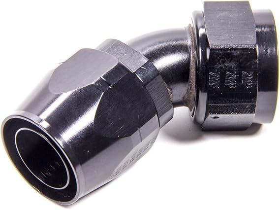 #20 45 Deg Hose End Black 