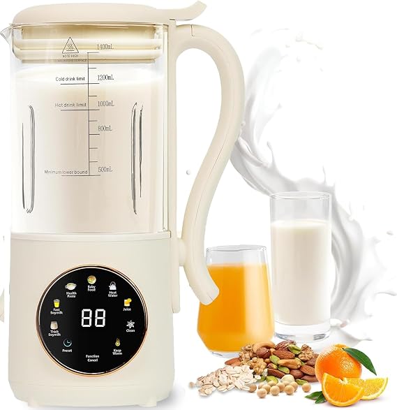 Soy Milk Maker Machine, 47oz/1400ML Automatic Nut Milk Maker
