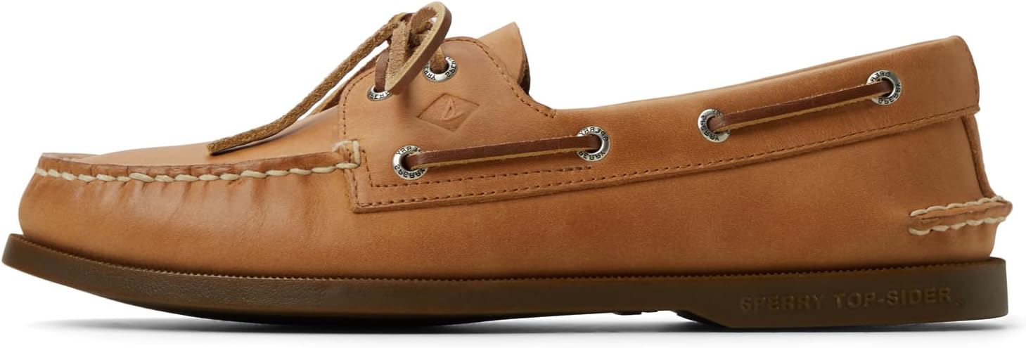 Sperry Men's Authentic Original 2-Eye Leather Boat Shoe, Royal Brown, 9 W