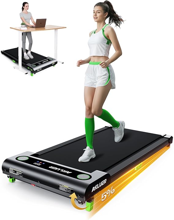 Walking Pad with Incline, Akluer Incline Treadmills for Home, 2.5 HP Under Desk Treadmill Small with Remote Control, Walking Pad Small Treadmill with LED Display