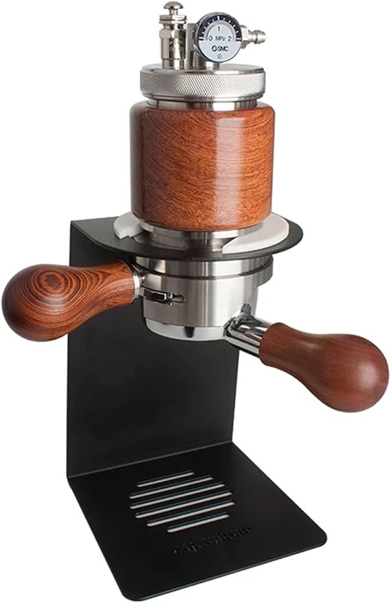 Pneumatic Espresso Machine, Portable Coffee Maker with 58mm Powder Bowl, Pressure Valve, Flow Control, and Detachable Design for Outdoor and Camping Use