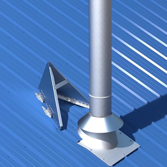 Kuma Snow Destroyer for Chimneys. USA Made. Universal Fit. Lifetime Protection for 6-8" Wood Stove Chimneys
