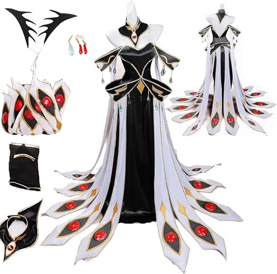 White Dress Outfit Uniform Full Set Suit for Women
