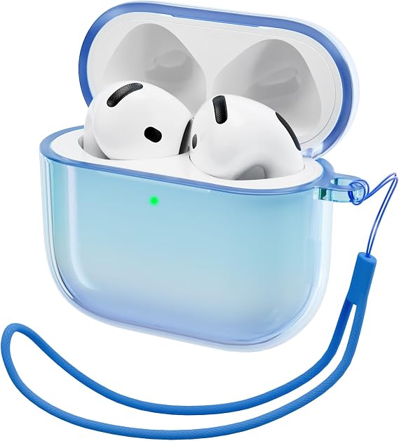 ORNARTO for AirPods 5 Case, Cover for AirPods 4, Aurora Blue