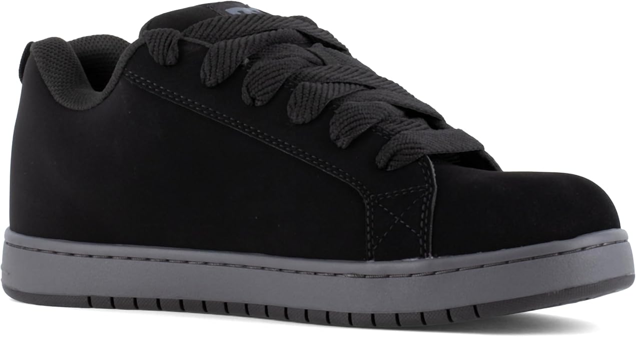 DC Work Men's Court Graffik Work Black and Grey Composite Toe Boots