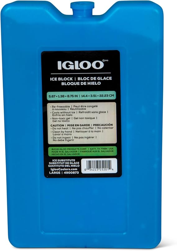 Igloo Maxcold Ice Blocks, Reusable Ice Packs for Coolers, Freezer Pack, Cold Packs for Coolers, Long Lasting Ice Blocks