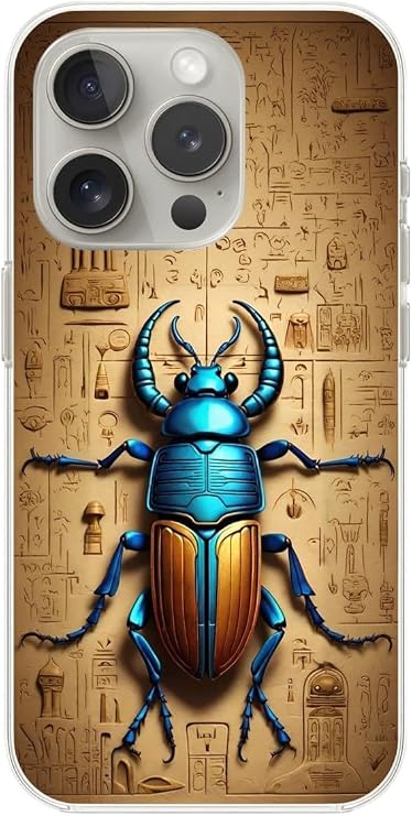 iPhone 15 Pro Uyumlu Şeffaf Kılıf Antik Mısır 3 Tasarımlı