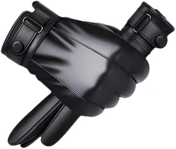 Leather Gloves For Men,Winter Warm Touch Screen Motor Gloves,Soft Lining-Christmas, Valentine's Day present