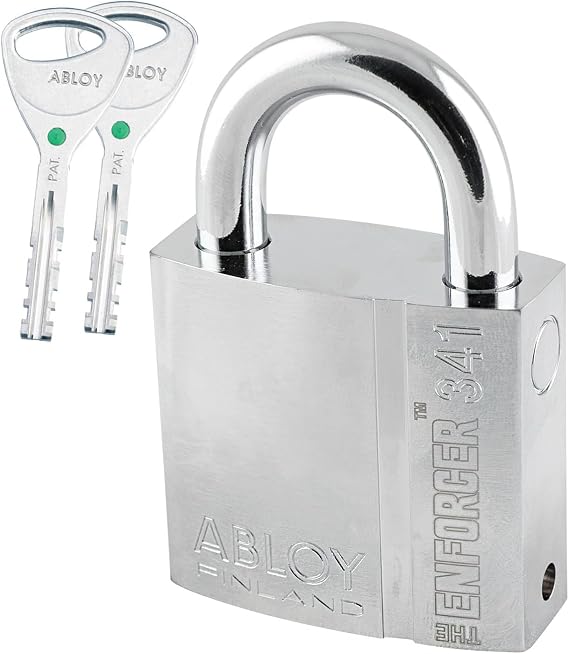 ENFORCER ABLOY 341-25 Padlock, 3/8" Shackle, 1" Clearance, Fits Trailers