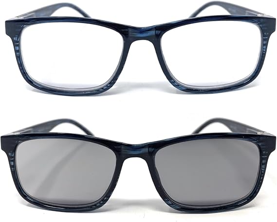The Transformer Photochromic Reading Glasses, Unisex Transition Readers for Men and Women