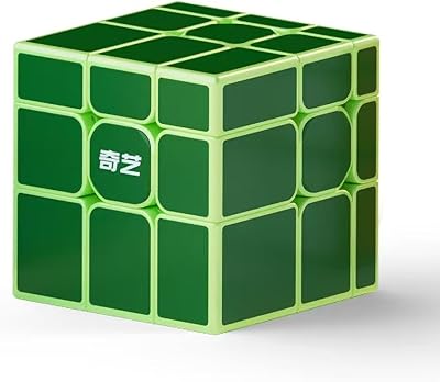 QY Toys Magnetic Mirror Cube 3x3x3, M Green, No Stickers, Magnetic Mirror Speed Cube with Enhanced Play Magnetic Green