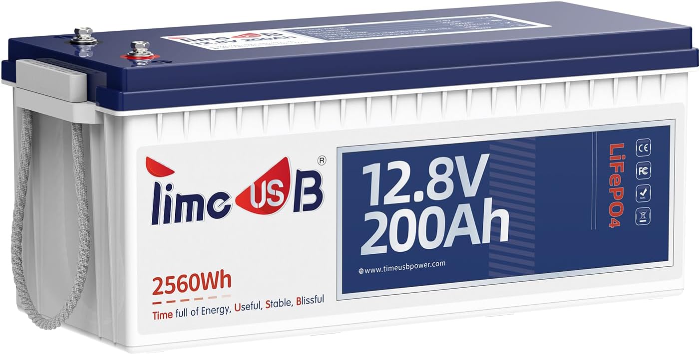12V 200Ah LiFePO4 Battery, 2560Wh Lithium Deep Cycle MarineRV Battery with Built-in 100A BMS, Ideal for Trolling Motor, RV, Solar Panel Systems, and Off-Grid Power Solutions 1 pcs, 12V 200Ah
