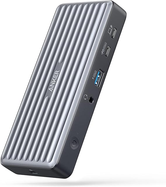 Anker USB-C Docking Station, PowerExpand 9-in-1 USB-C PD Dock for Laptops | 60W Charging for Laptop, 20W Charging for Peripherals, 4K HDMI and DisplayPort, 5Gbps Max Transfer, Ethernet, 3.5 mm Audio