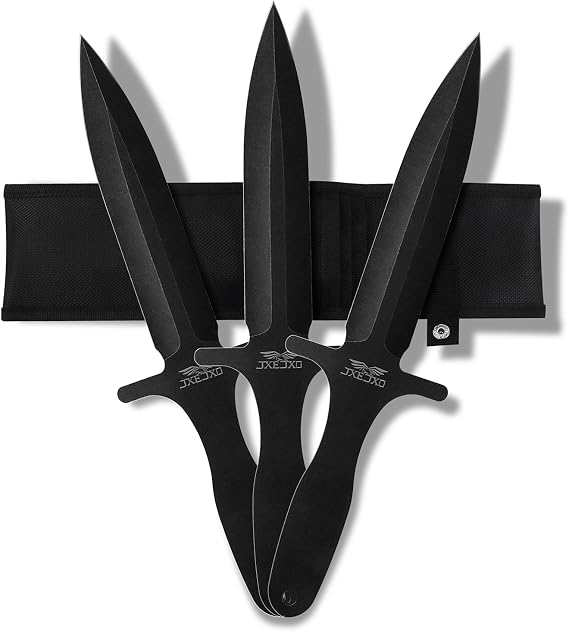 The Sentinel - Big Throwing Spikes Set 3Pack, 14.5" Length, 0.2" Thickness, Upgrade Your Throwing Game with Competition Throwing Set