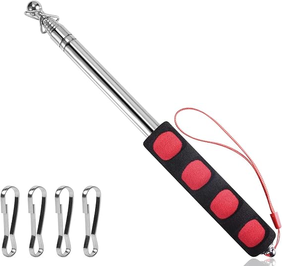 LICQIC Flag Stick, Telescopic Handheld Flagpoles, 1 Pcs 2 m